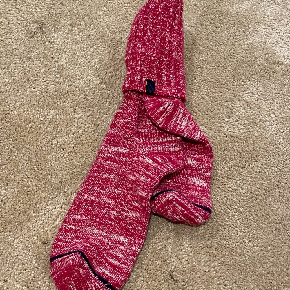red tommy hilfiger long socks